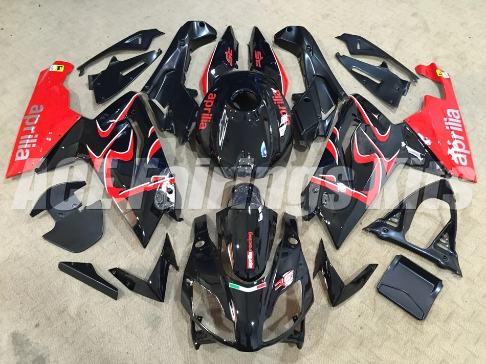 Набор впрыскивателей велосипед обтекатель комплект подходит для Aprilia RS125 06 07 08 09 10 11 RS4 РСВ 125 2006-2011 Обтекатели красного и черного цвета