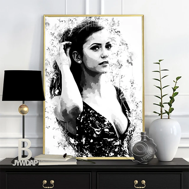 Poster aquarelle noir et blanc de tina Dobrev, imprimés d'art de