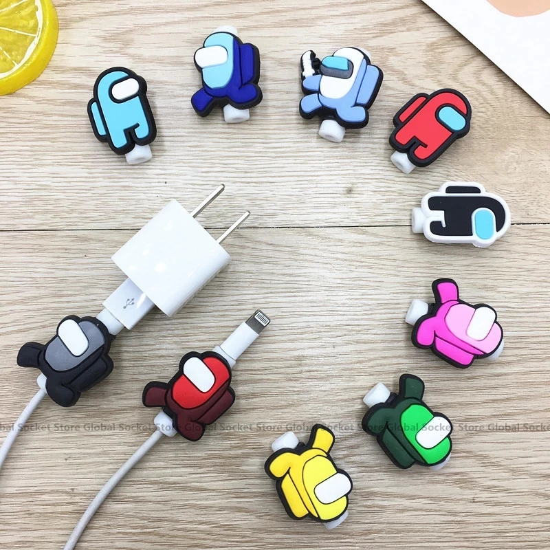 1 шт. мультяшная защита кабеля USB Amongus управление линией данных органайзер зажим