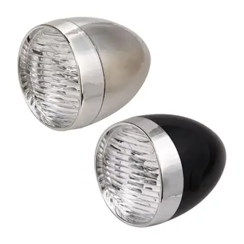 

Retro Vintage Bicycle 3LED Front Light Headlight Safety Warning Night Light Bike Decoration Black Silver