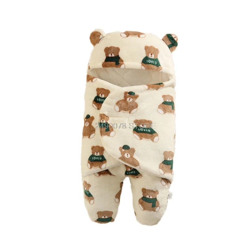 Baby Winter Blanket Wrap Double Layer Fleece Baby Swaddle Baby Envelope