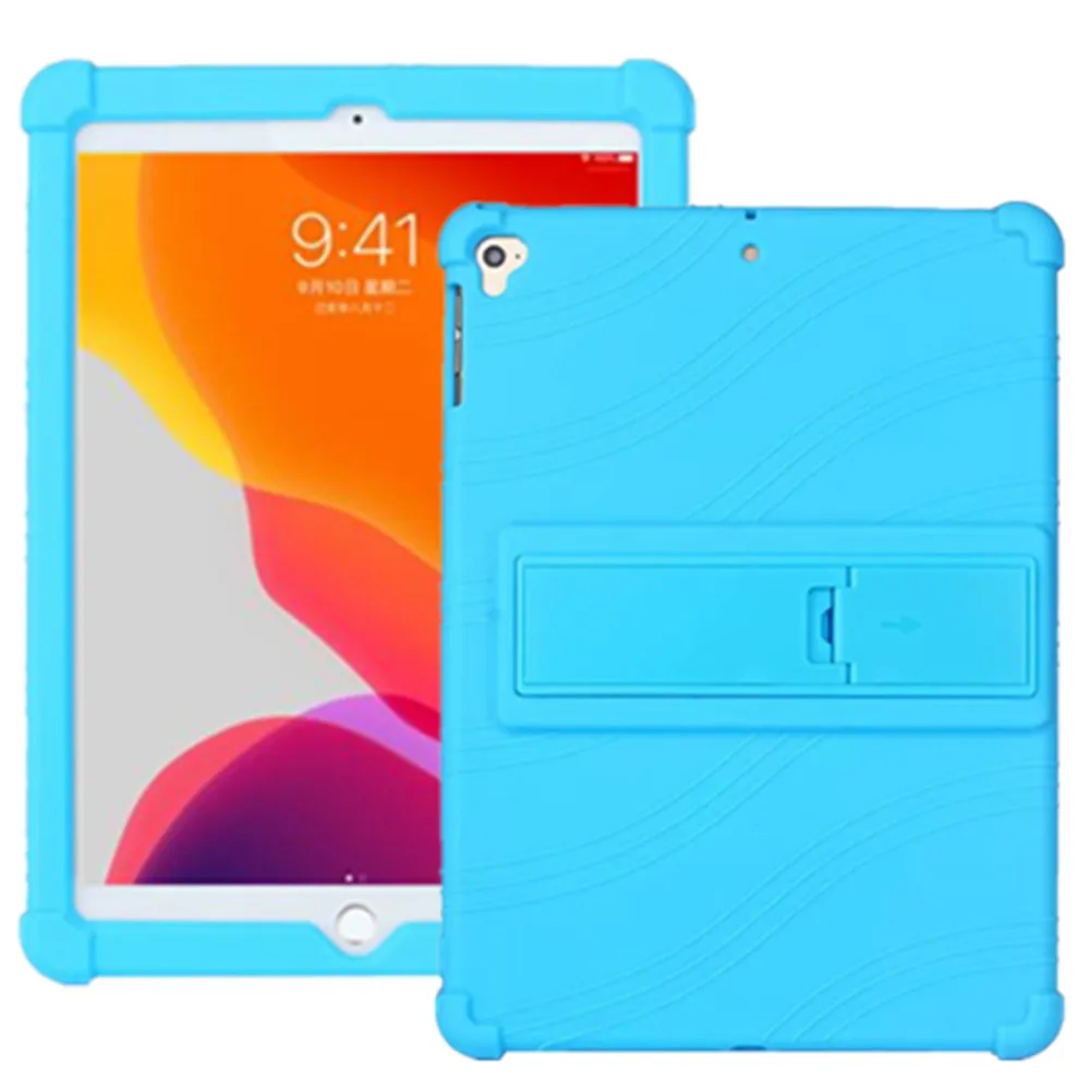 Light Blue Для iPad 10,2 чехол, для iPad 10,2 7th поколения A2198 A2200 A2232 противоударный с детьми силиконовая подставка чехол Крышка - Цвет: Light Blue