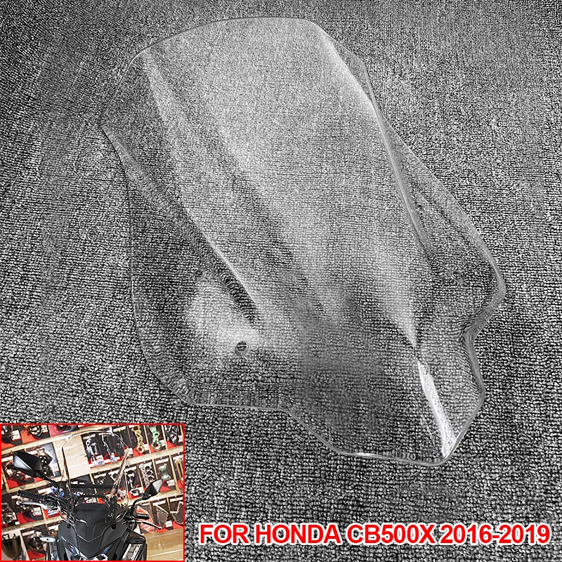 Ветровой дефлектор ветрового стекла черный/легкий дым подходит для HONDA CB500X 2016 2017