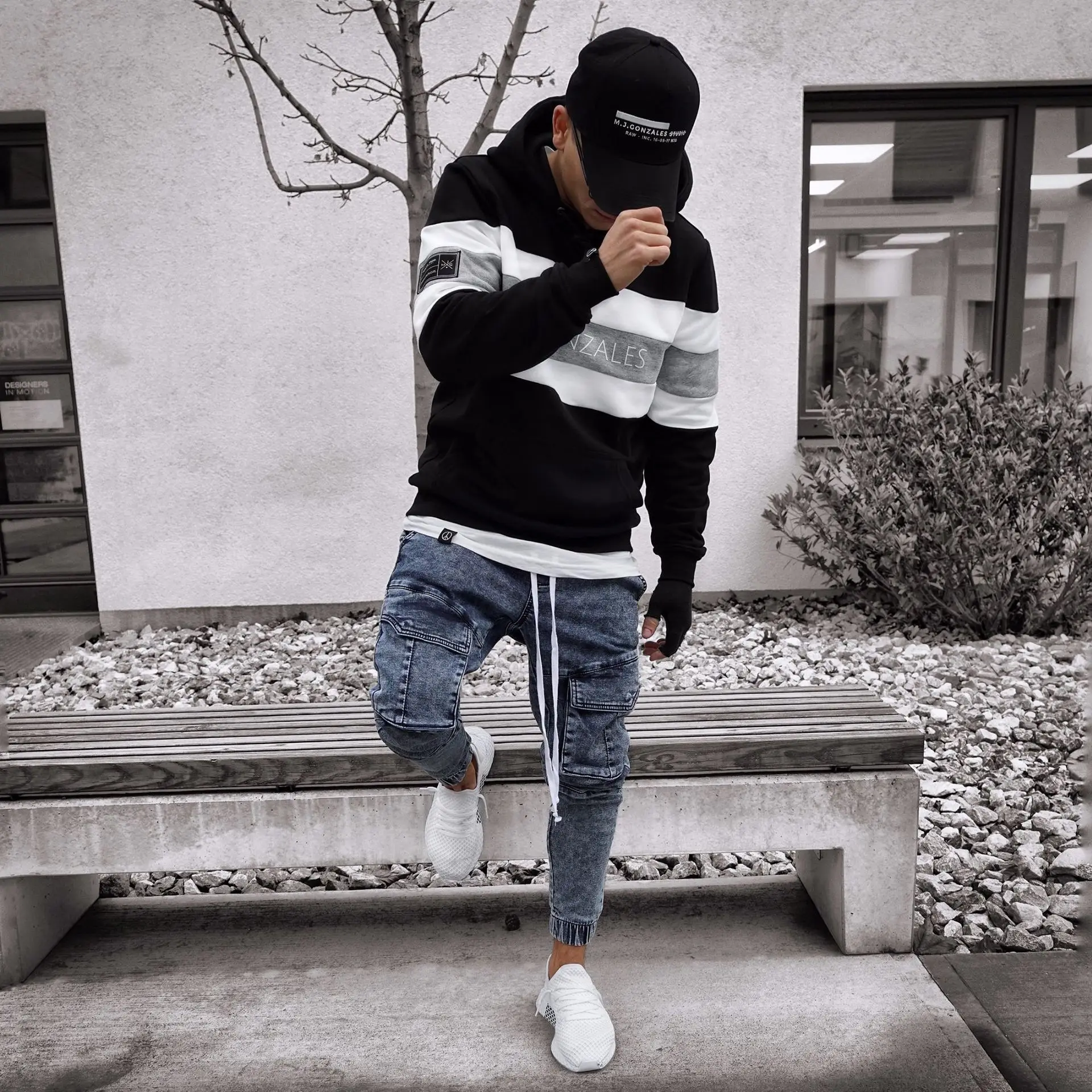 Jeans da uomo con tasche laterali pantaloni da uomo in Denim nuovi Jeans  Slim Fit pantaloni da uomo Slim elastici in vita Calca Motociclista|Jeans|  - AliExpress