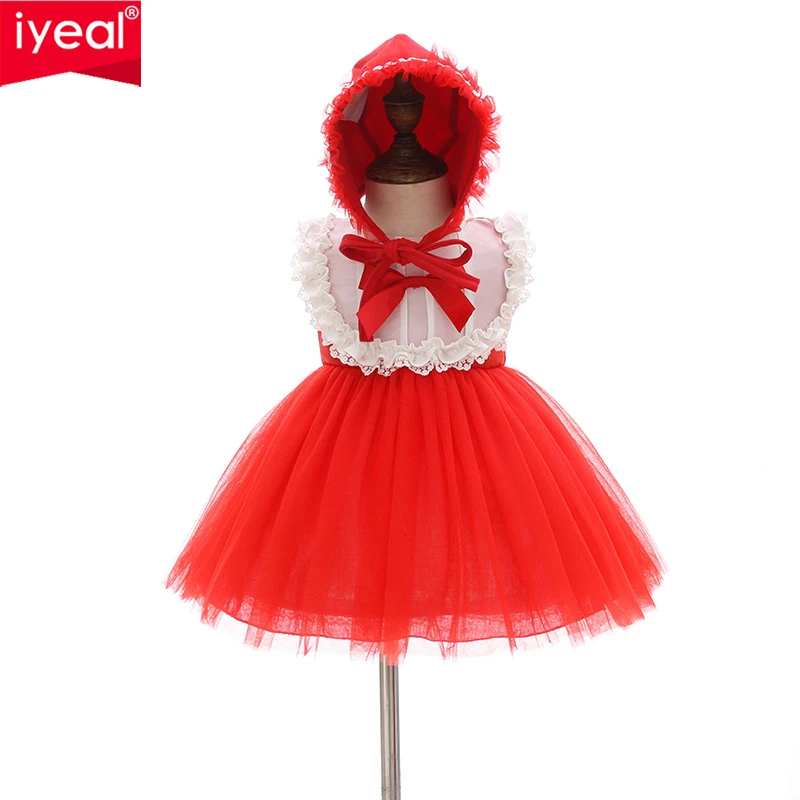 IYEAL платья принцессы для новорожденных девочек с шапкой вечерние наряды на день