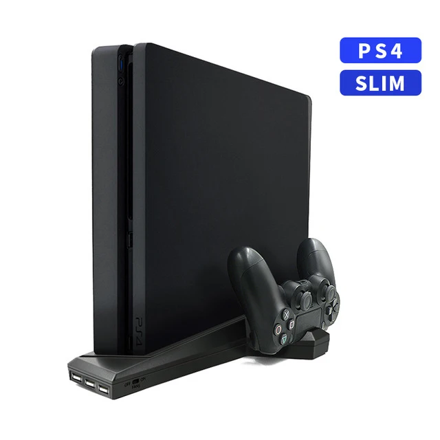 

Cooling Fan Joystick Charge For PS4 PS4 Slim Pro Game Vertical Stand With Dual Controller Charger Station For PS4