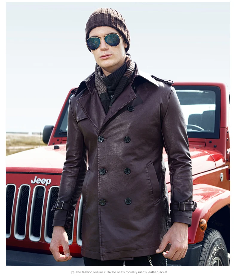 Leather Jacket Men Coats M-3XL High Quality PU Outerwear Men Business Autumn Male Jacket 681