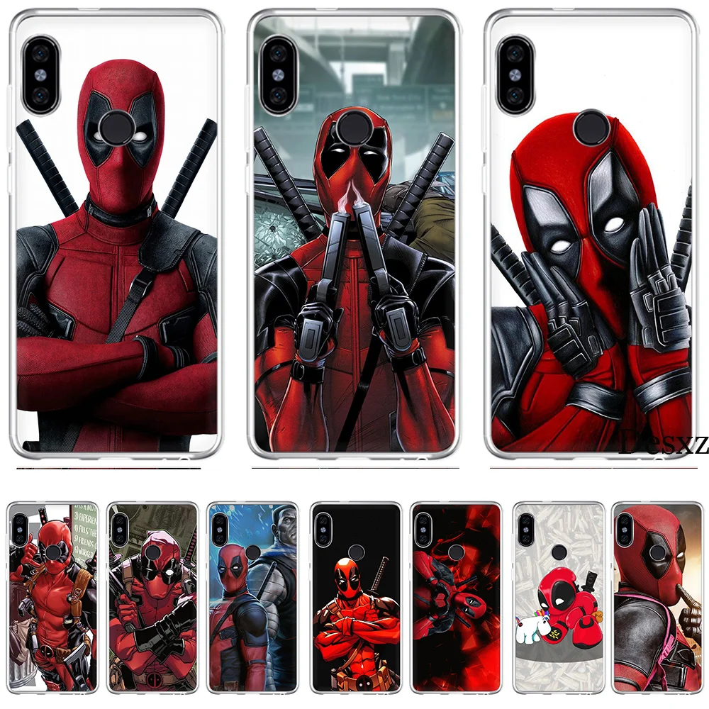 Чехол Deadpool Marvel Wade Winston Wilson для Xiaomi Redmi mi 8 SE Note 5 5A 6 6X Pro X 2S A2 Lite Plus 4X 4A S2 F1 7 GO |