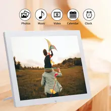 15 дюймов портативный HD Цифровая фоторамка часы кинопроигрыватель альбом с пультом дистанционного управления