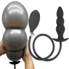 Silicone Inflatable 13cm Anal Plug Beads Huge dildo Vagina Anus Expansion Prostate Massage Ass Dilator 18 Sex Toys For Men Women 1