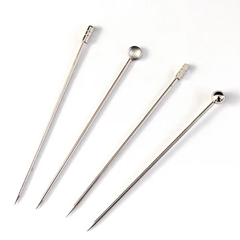 

5pcs Stainless Steel Cocktail Pick Fruit Stick Multifunctional Bar Party KTV Creative Decoration For Kitchen Bar Tools