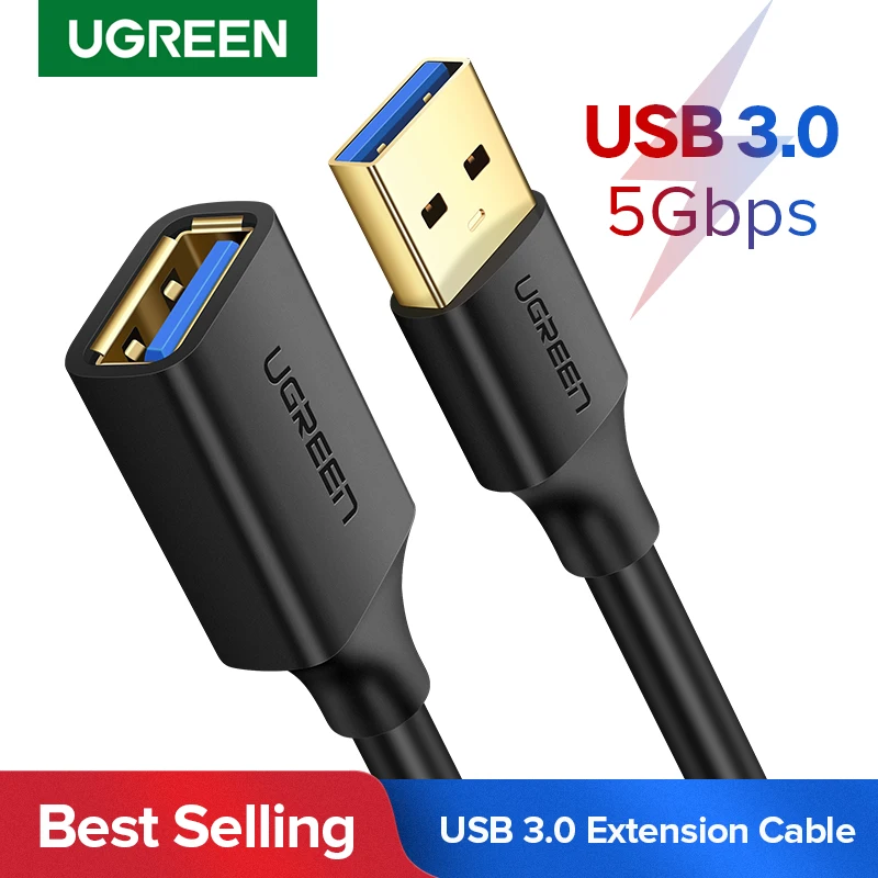 Ugreen USB кабель-удлинитель USB 3,0 кабель для Smart tv PS4 Xbox One SSD USB3.0 2,0 для удлинителя кабеля передачи данных мини USB кабель-удлинитель