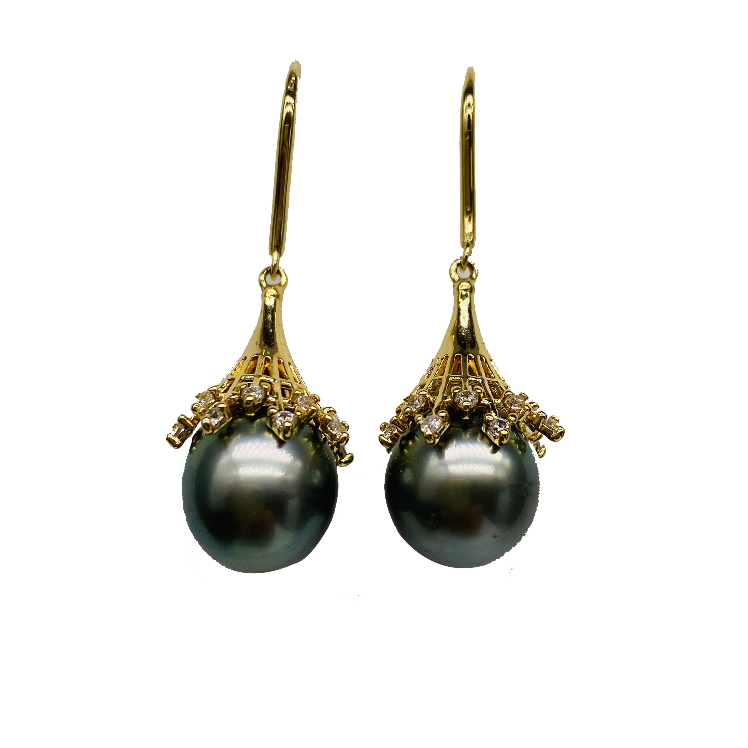 Женские длинные серьги-капельки из серебра 925 пробы с позолоченными натуральными