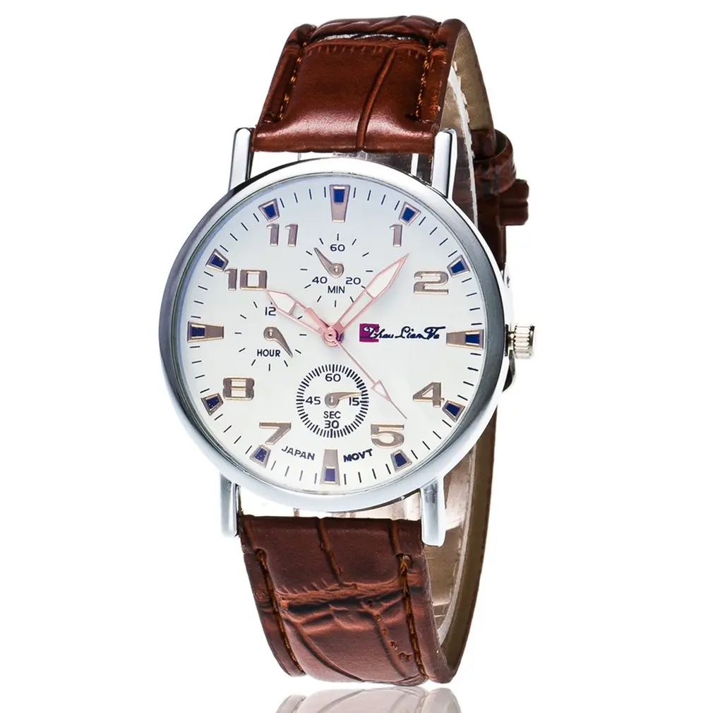 

GENBOLI Leather Strap Wristwatch Cheap Watchband Classic Workmanship Round Women Men Business Quartz Watch Valentine Gifts 2018