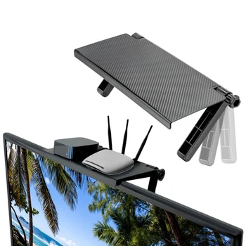 

Adjustable Multifunctional Screen Top Monitor Shelf No Punching TV Set Top Box Router Computer Storage Shelves