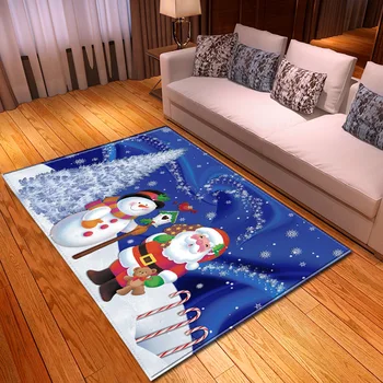 

Christmas Carpet for Living Room Home Decoration Large Rug Kids Room 3D Pattern Children Carpet Bedroom Bedside Mats