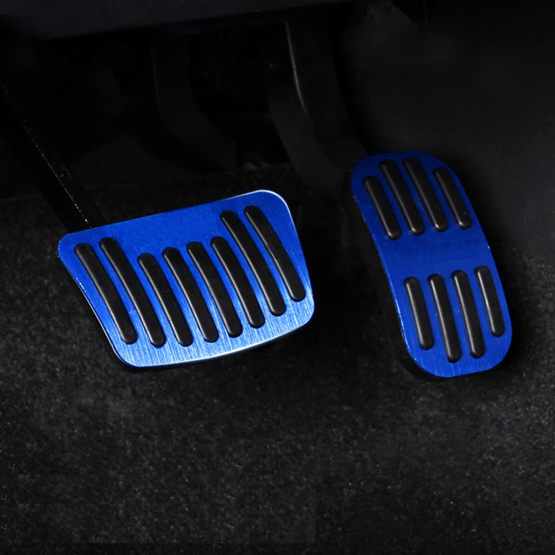 Aluminum Rubber Car Accelerator Footrest Pedal Plate Clutch Brake Pedal