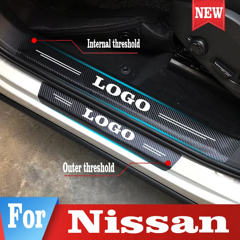 Двери автомобиля наклейки на пороги для Nissan Qashqai X Trail Juke Tiida Солнечный марта ногами Автомобильная наклейка