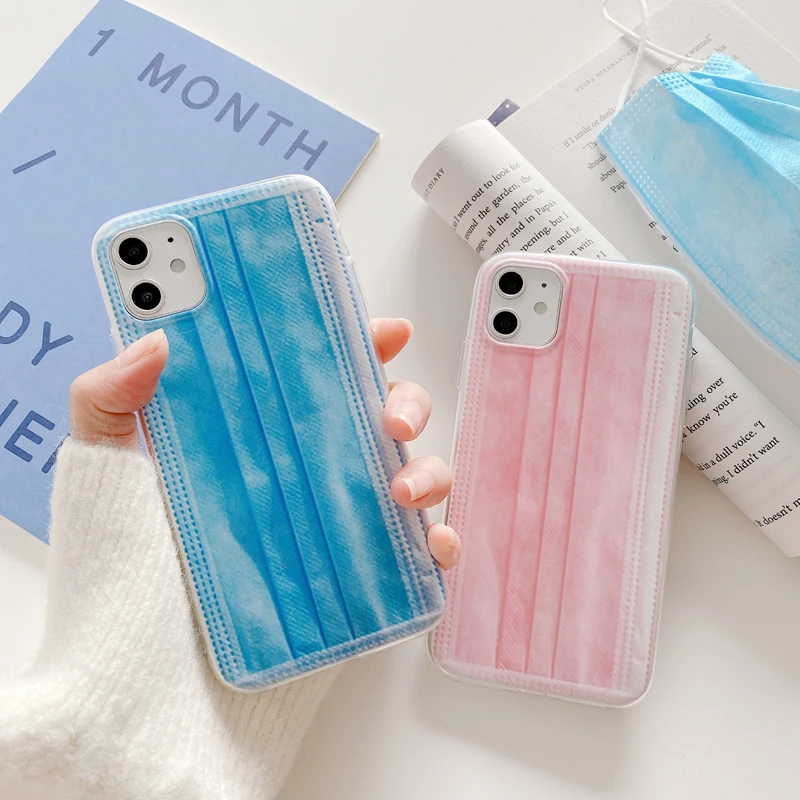 Модный креативный чехол для телефона с маской iphone 11 Pro Max 7 8 plus X XR XS SE 2020 задняя