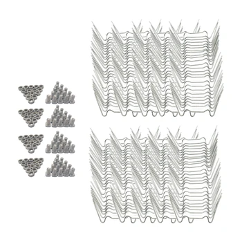 

250pcs Greenhouse W Type Glazing Clips 1.2mm Thick Stainless & 60 Bolts Nuts