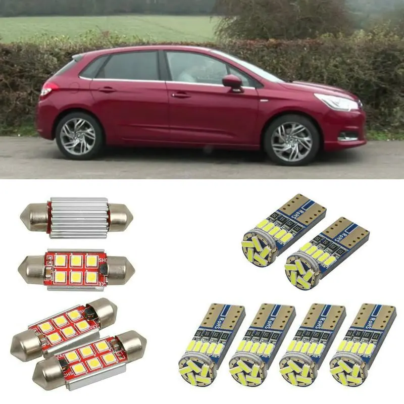 

Interior led Car lights For citroen c4 air cross cactus hatchback mk2 b7 hatchback dome bulbs for cars License Plate Light