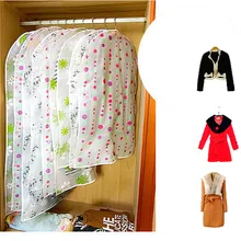 4 размера для взрослых детей прозрачный водонепроницаемый чехол для одежды для защиты от пыли цветочный принт одежда протектор подвесной чехол