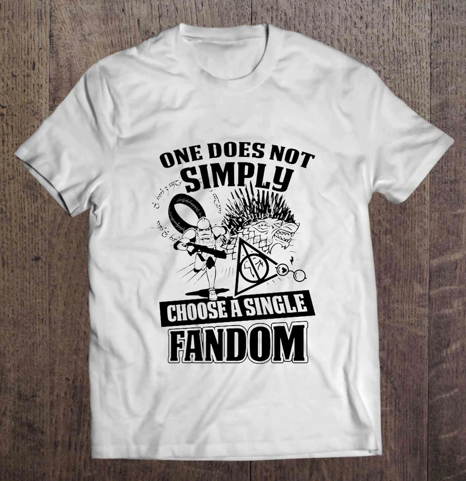Мужская футболка один не просто выбрать Fandom-Movie Fandom женская | одежда