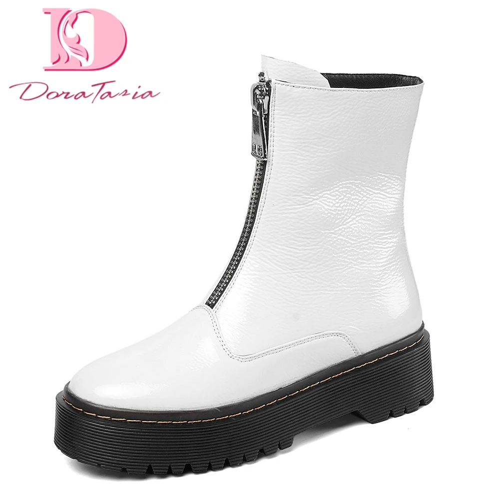 

Doratasia Brand Design 2020 Fashion Top Quality Motorcycles Boots Chunky Heels Ankle Boots Woman Shoes Casual Shoes Women Boot