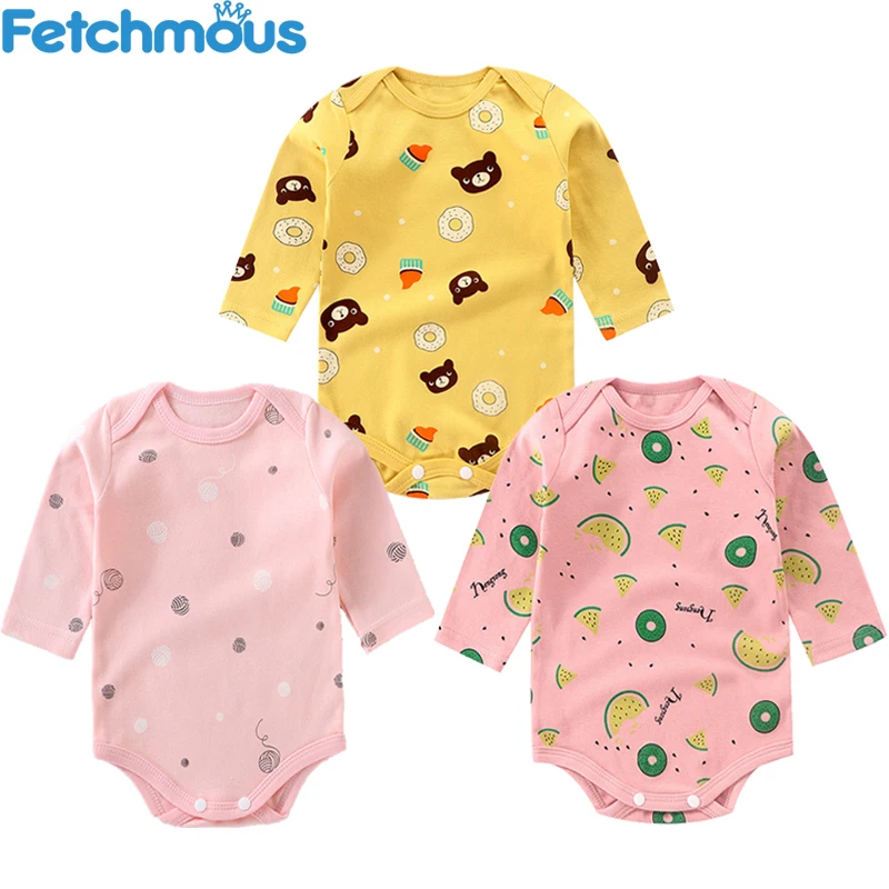 Unisex Baby Romper 3Pcs Newborn Boy Jumpsuit Long Sleeves Toddler Girl Cotton Clothes Set Infant Bodysuits Casual Bebe Clothing Newborn Knitting Romper Hooded  Baby Rompers