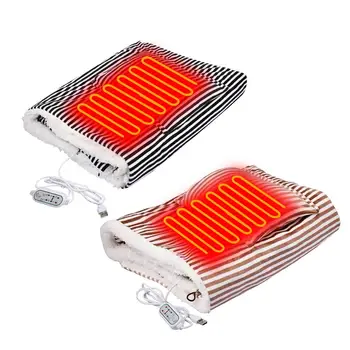 

100X65CM Soft USB Electric Heating Blanket Shawl Winter Warm Washable Timing Function Throw Blanket Heated Shawl
