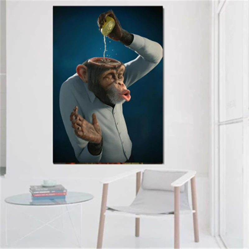 Creative Orangutan Baboon Monkey Animal Decorative Painting Living Room Corridor wall pictures for living room canvas painting | Дом и сад
