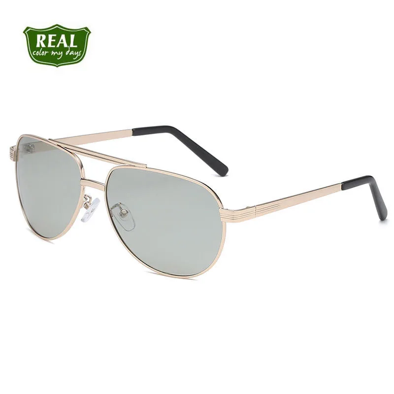 

Очки солнцезащитные Мужские поляризационные фотохромные UV400, металлическая оправа, Дневные И Ночные очки для вождения