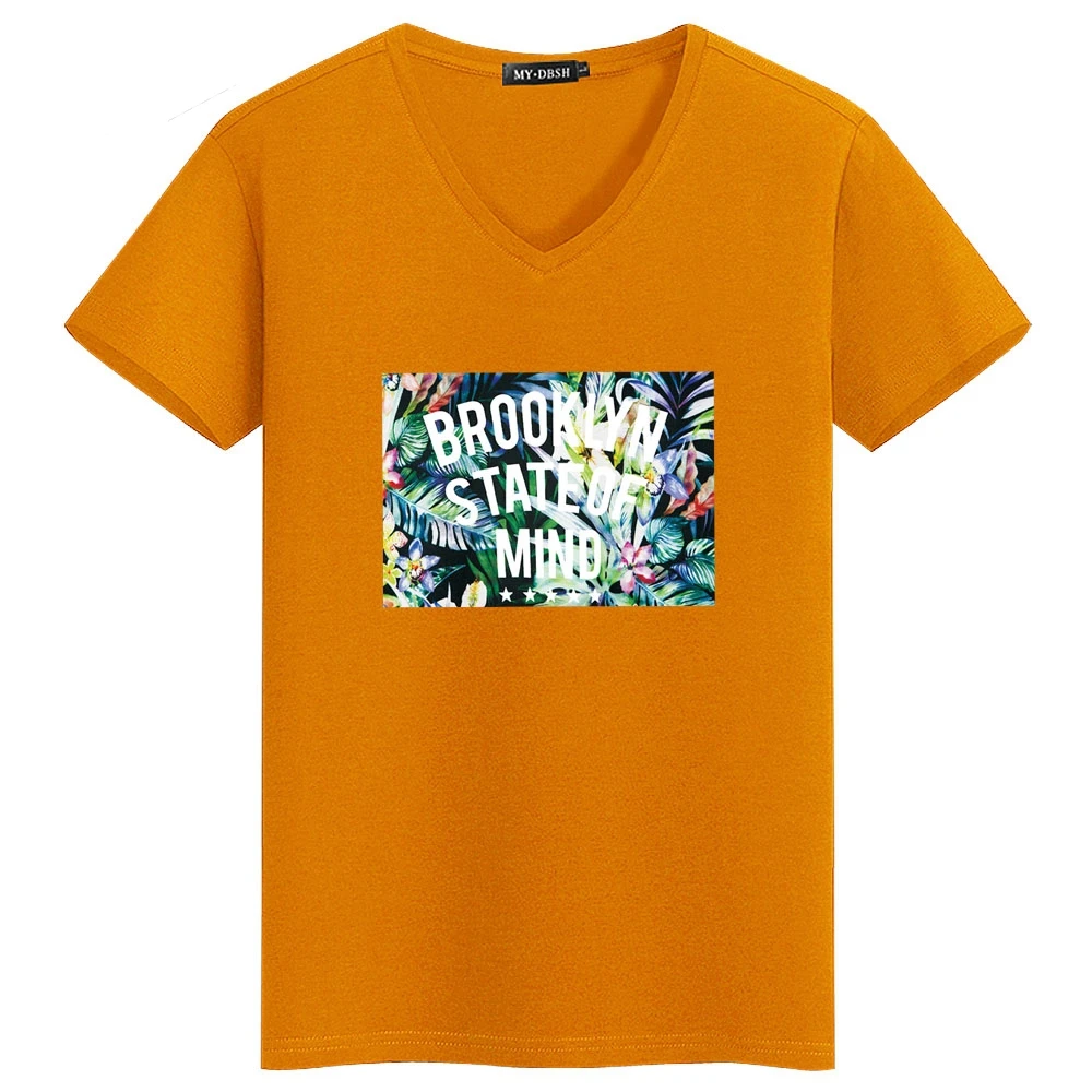 

2019 Brand Men Basic T-Shirt Solid Fitness V Neck Slim Fit Male Popular Army Green Letters Short Sleeve T Shirts Male Hiphop