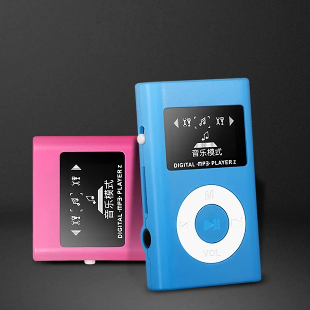 

Portable Mini Mp3 Player Color Plastic Shell With Lcd Screen Support Tf Card Earphone Music Media Stand-alone/Suit New arrival