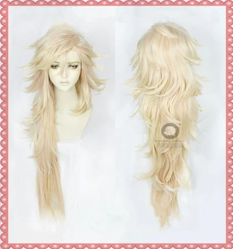 

Anime Demon Slayer: Kimetsu no Yaiba Douma Cosplay Wig Long Blonde Heat Resistant Synthetic Hair Wig + Wig Cap