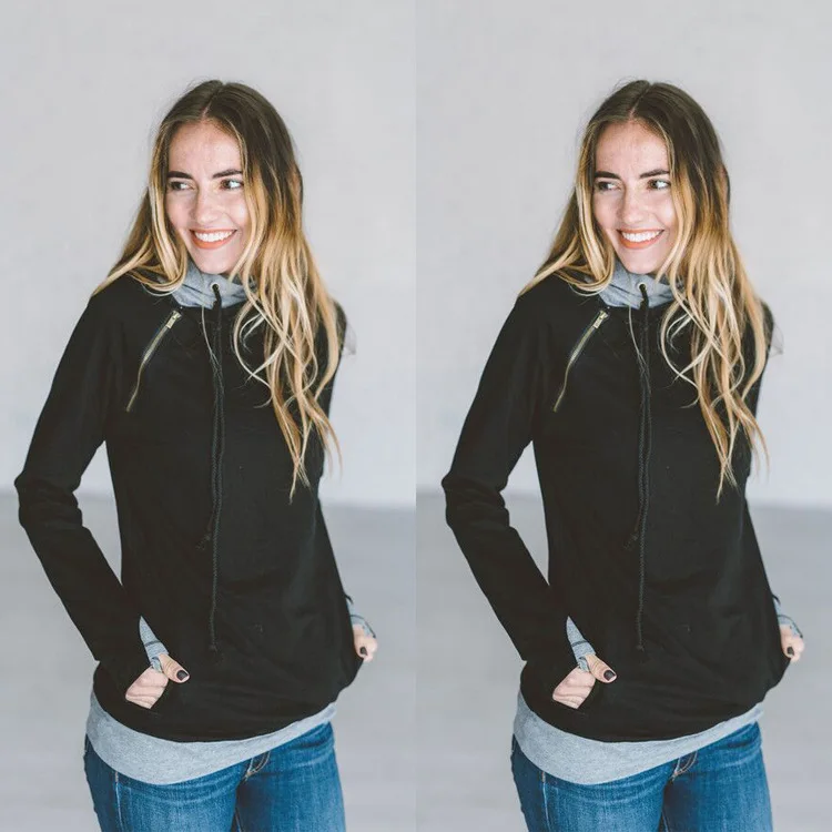 women Hoodies And Sweatshirts Loose Hooded Trendy Pockets Womens Korean Style Harajuku Sweatshirt Long Sleeve Hoodie Women