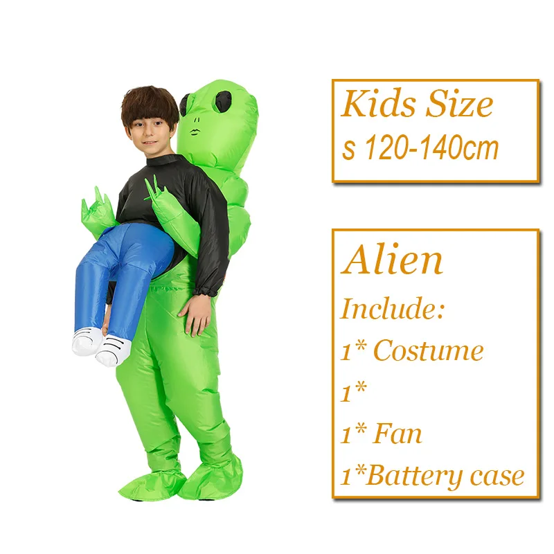 Надувной костюм динозавра вечерние костюмы инопланетянина сумо костюм «Единорог» платье косплей disfraz костюмы на Хэллоуин для взрослых детей - Цвет: Alien kids 1166