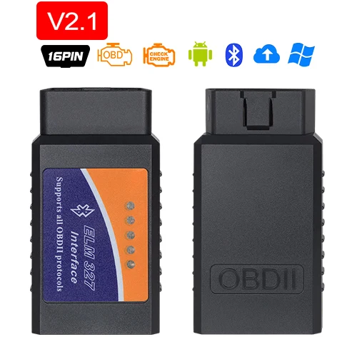 38 шт. ELM327 V2.1 Интерфейс Buletooth Авто OBDII диагностический инструмент ELM 327 сканер