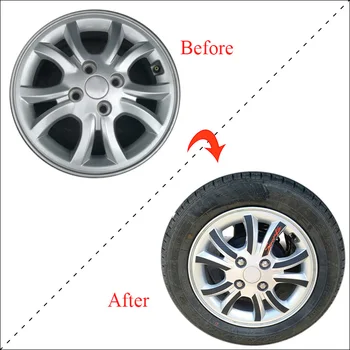 

3D 4D Carbon Fiber/Matte/Glossy Vinyl 14" Wheel Stickers For Chevy Chevrolet BEAT 14 inch Wheel Decal Protective Car Styling