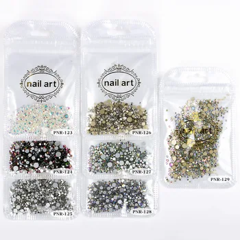 

7 PCS Nail drill, nail drill, nail drill, nail drill, nail drill, white AB color flat bottom drill CC221