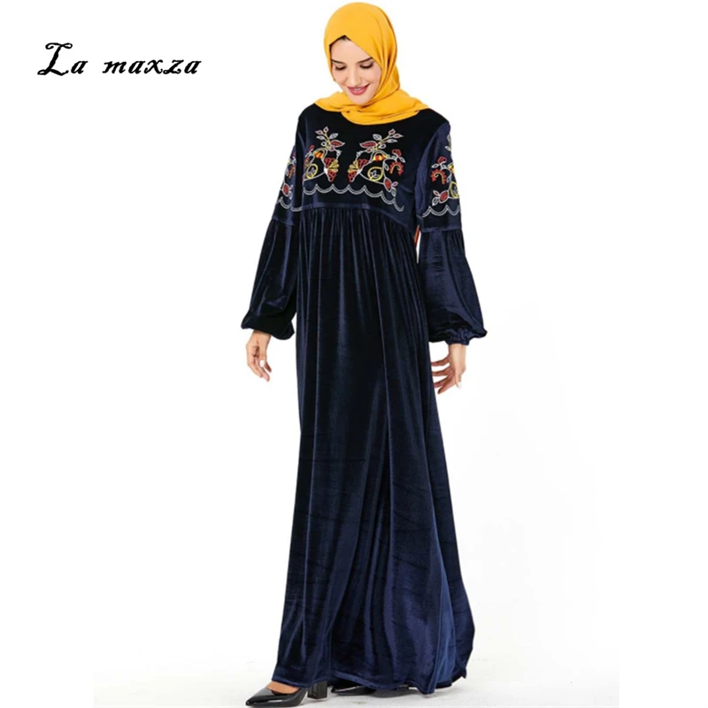 velvet modest dress