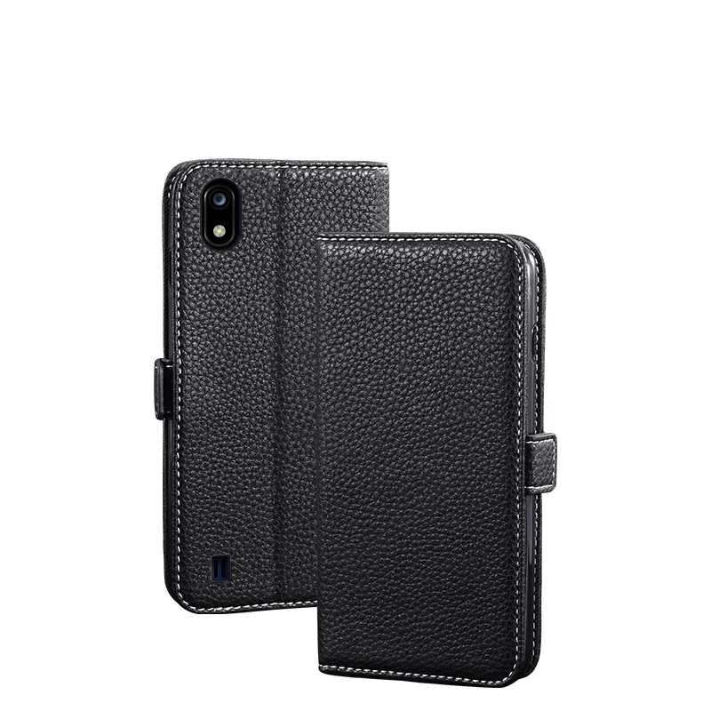 Кожаный чехол для ZTE Blade A7 2019 задняя Противоударная версия роскошный чехол-книжка