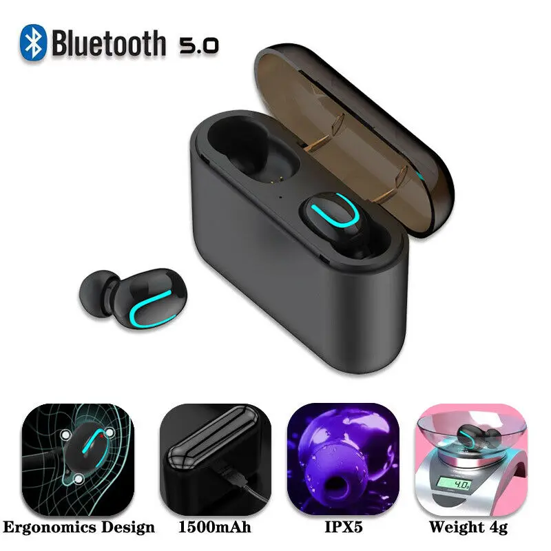 TWS стереонаушники HBQ Q32 Mini с поддержкой Bluetooth 2600 1500 мА · ч 5 0 ч|Наушники и гарнитуры| |