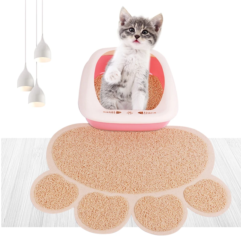 ПВХ столовые приборы в форме котов для домашних животных миска еды коврик воды