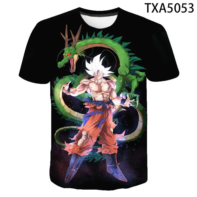 Футболка DBZ для мужчин и женщин модная рубашка с 3D рисунком дракона аниме принтом
