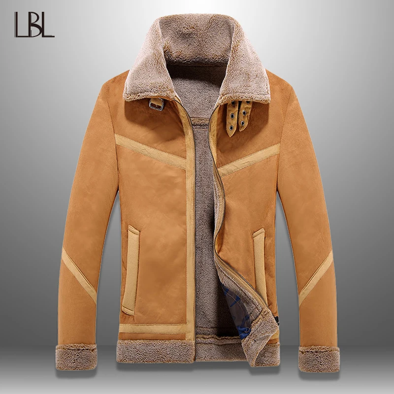 

Warm Thick Winter Jacket Men 2019 Casual Turn-down Collar High Quality Streetwear Fur Coat Men Parka Outerwear Fitness Clothing