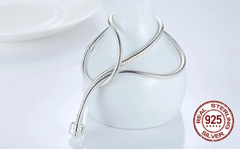 2pcs/set Original 925 Silver Necklace Bracelet Jewelry Set Brand Bridal Party Sets Women Charm Bracelet&Necklace Fine Jewelry