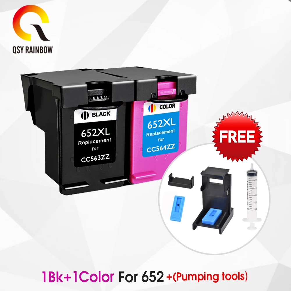 CMYK Supplies 652XL hp 652 чернильный картридж для hp 652 XL для hp Deskjet 1115 1118 2135 2136 2138 3635 3636 3835 4535 - Цвет: 1bk 1color-AC-1