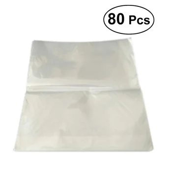 

About 80pcs 30 x 32cm Cellophane Bags Clear Plastic Pouch Bread Loaf Bags for Food Storage