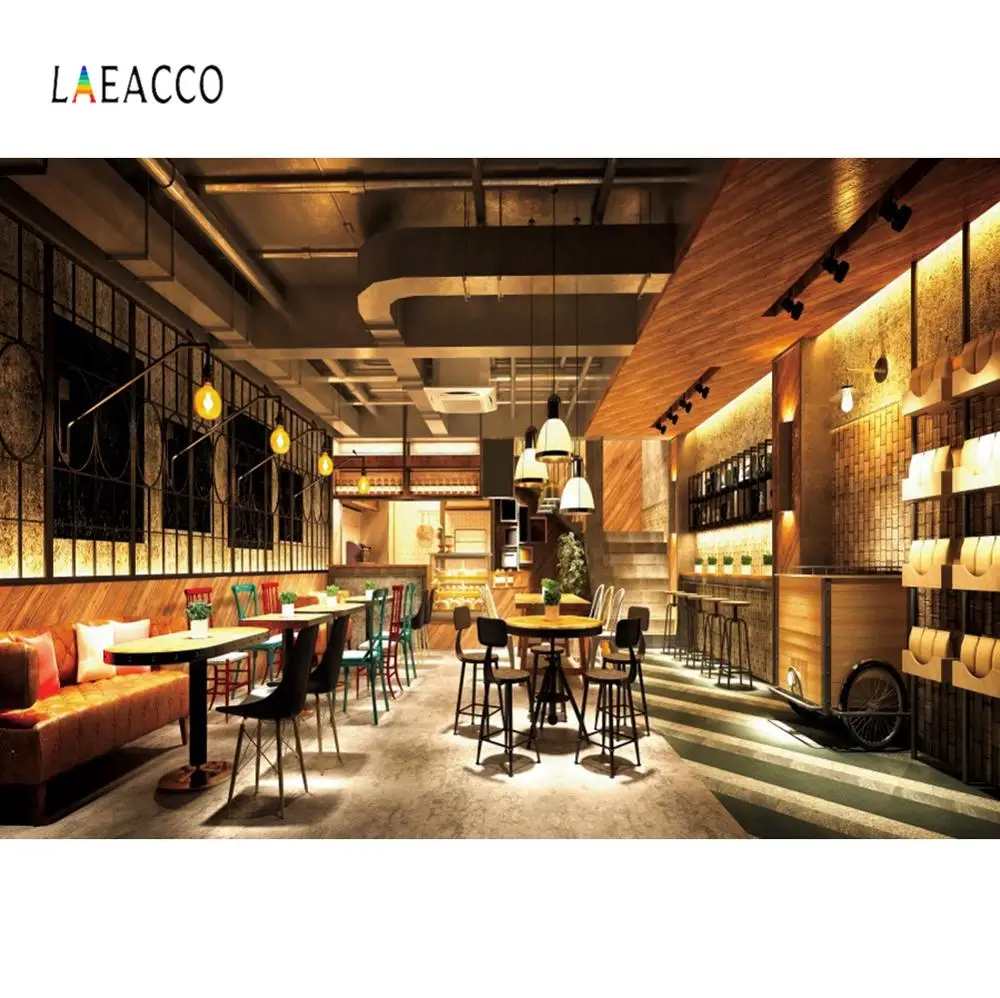 Laeacco ресторанный интерьер современный стильный простой фон для фотосъемки